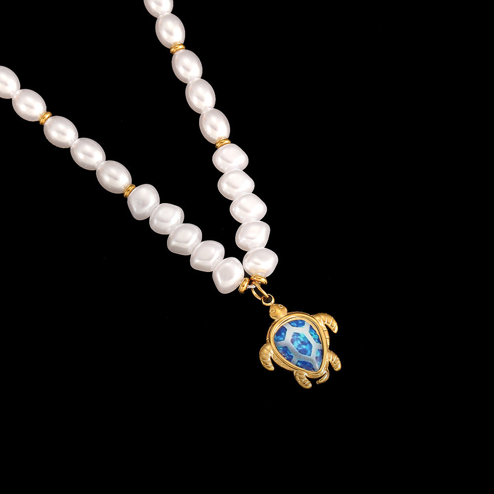 Collier Coquillage en Acier Inoxydable
