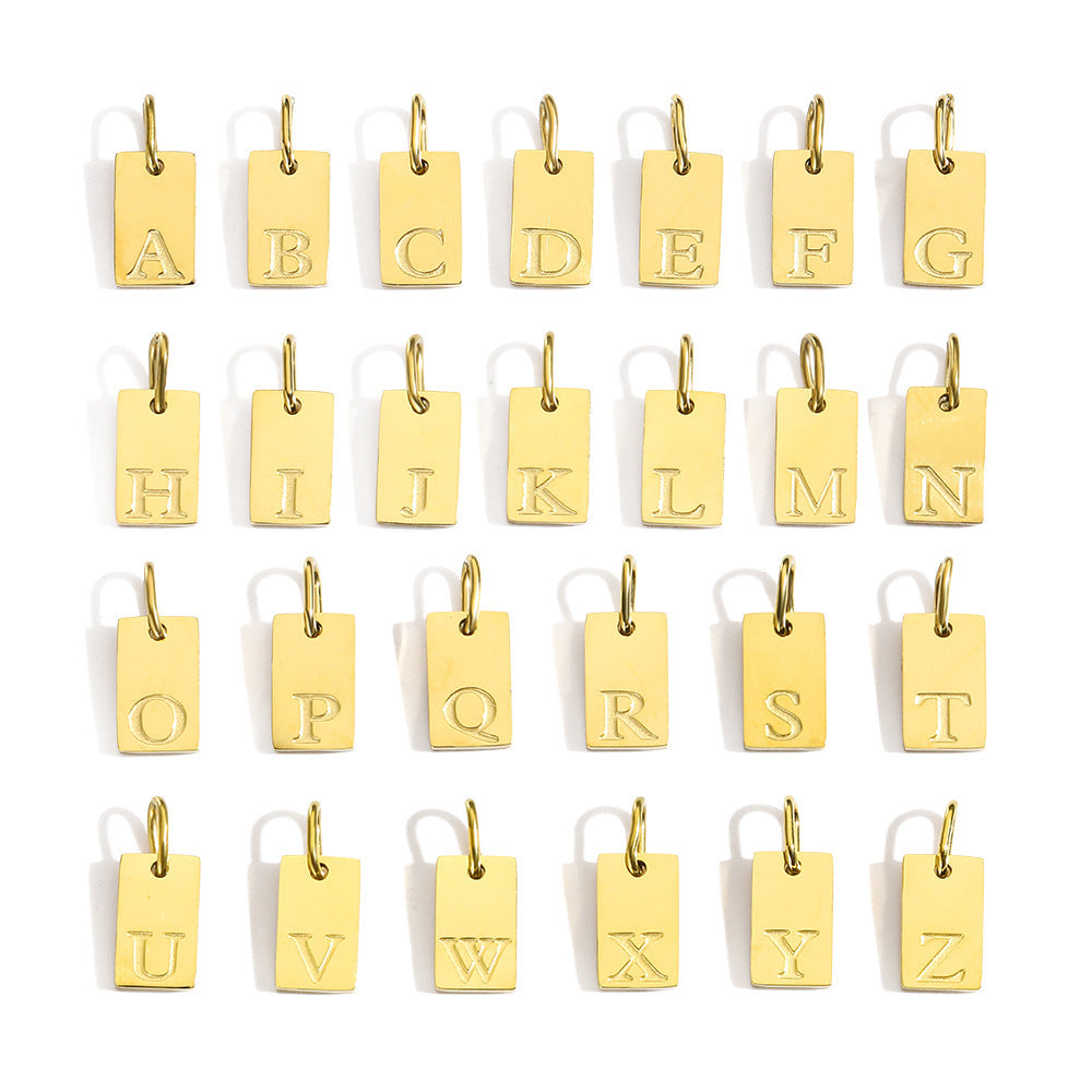 Lettre Alphabet en Acier Inoxydable Doré