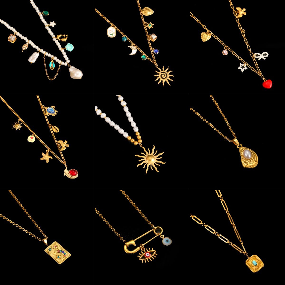 Collier Coquillage en Acier Inoxydable
