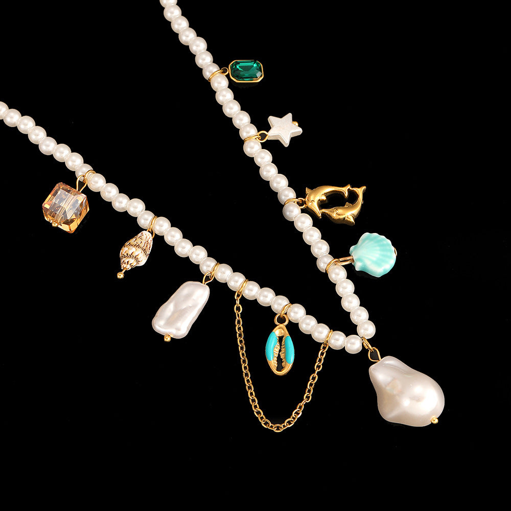 Collier Coquillage en Acier Inoxydable