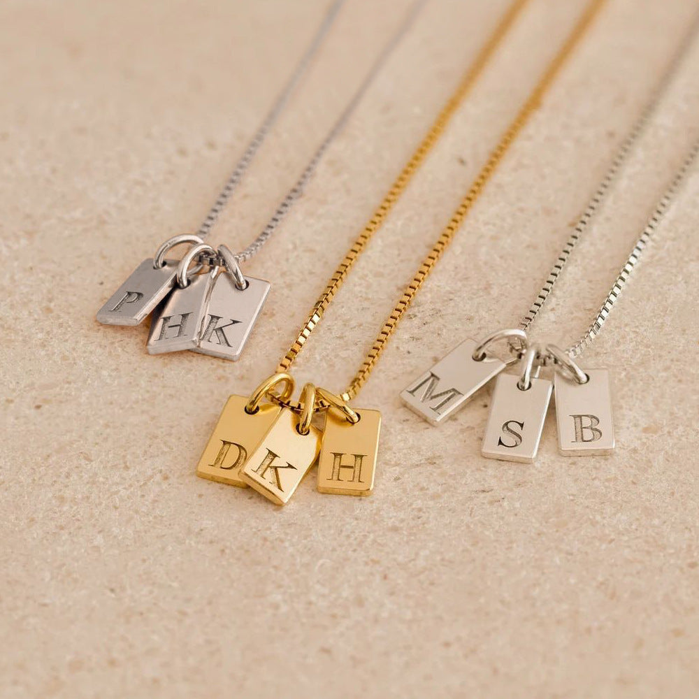 Lettre Alphabet en Acier Inoxydable Doré