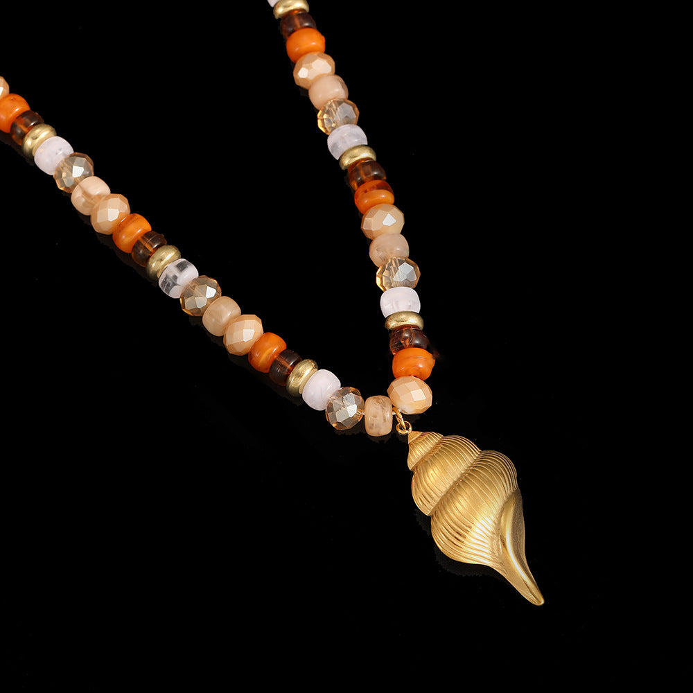 Collier Coquillage en Acier Inoxydable