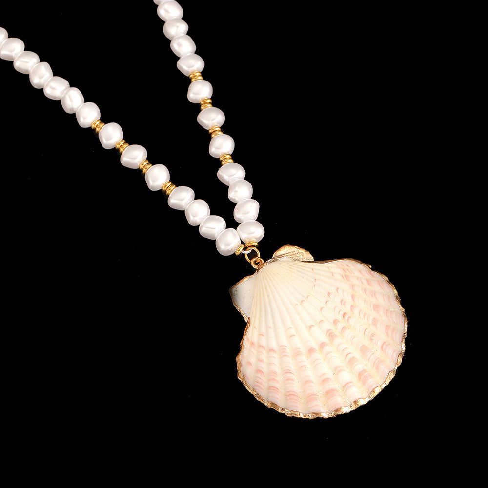 Collier Coquillage en Acier Inoxydable