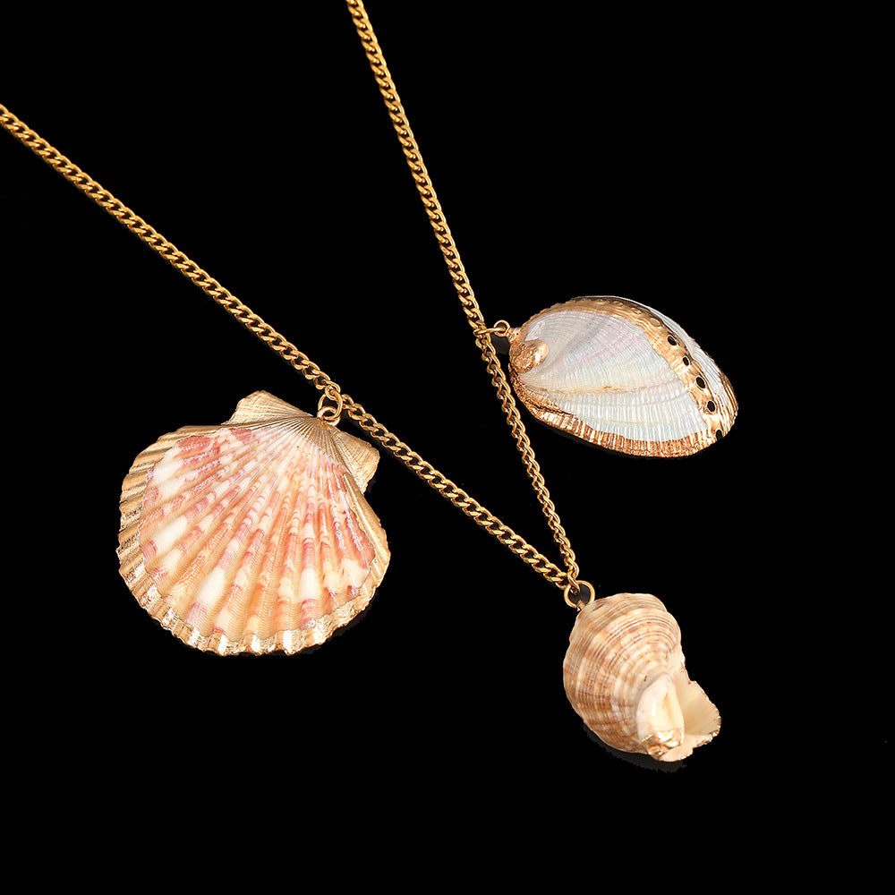 Collier Coquillage en Acier Inoxydable
