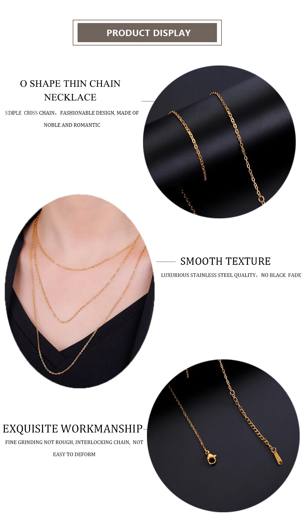 Collier Chaîne Fine Minimaliste