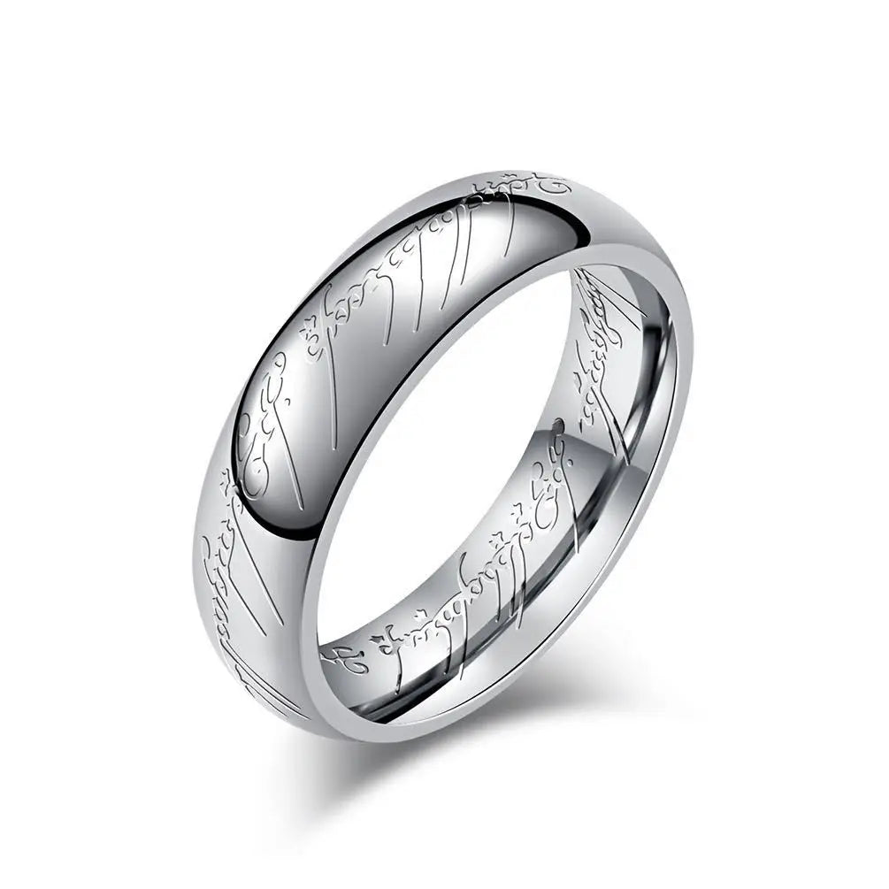 Bague en acier inoxydable au design moderne – bijou unisexe élégant